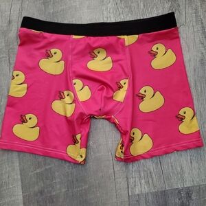 Pink Duck Print Boxer Briefs